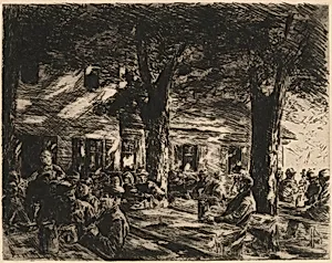 A Tavern Garden in Rosenheim