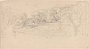 A Terraced Garden by a Villa