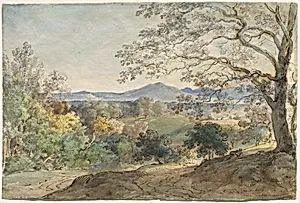 A View across the Inn Valley to the Alps and Neubeuern