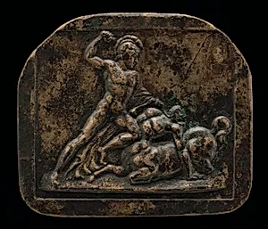 A Warrior Fighting a Centaur