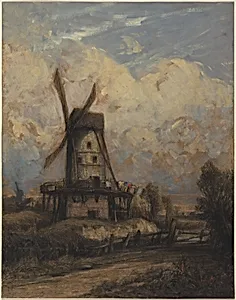 A Windmill against a Cloudy Sky