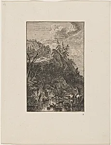 A Woman with a Horse and a Standing Man