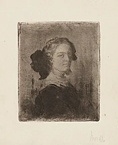 A Young Woman with a Bow in Her Hair