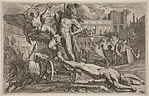 Achilles Dragging the Body of Hector by Pietro Testa