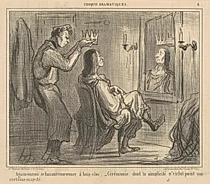 Agamemnon se fiasant couronner a huis-clos by Honoré Daumier