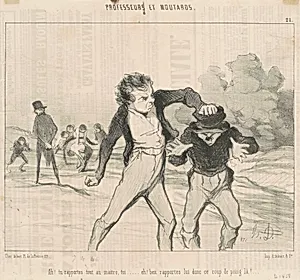 Ah! Tu rapportes tout au maître ... by Honoré Daumier
