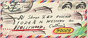 Al Shean c/o Ed Ruscha [envelope]