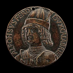 Alfonso II of Aragon, 1448-1495, Duke of Calabria 1458, afterwards King of Naples 1494 [obverse]