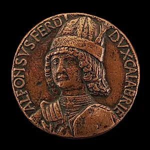 Alfonso II of Aragon, 1448-1495, Duke of Calabria 1458, afterwards King of Naples 1494-1495 [obverse]