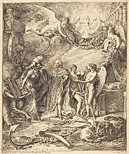 Allegorie sur la mariage du Comte de Provence