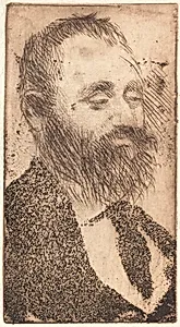 Alphonse Hirsch by Edgar Degas (artist);  Jean-François Liegme (printer)