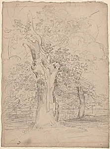 An Ancient Tree with Figures in a Landscape