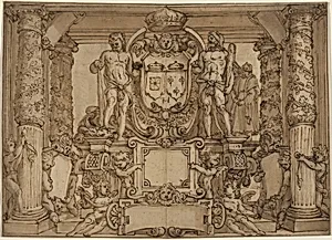 An Architectural Wall Design in Honor of Henry IV, the Gallic Hercules
