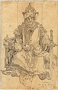An Eastern Ruler Seated on His Throne by Albrecht Dürer