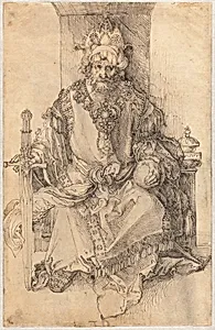 An Eastern Ruler Seated on His Throne by Albrecht Dürer