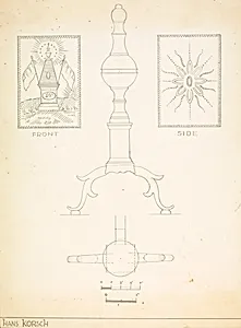 Andiron (one of pair) by Hans Korsch