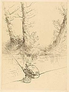 Angler (Le pecheur a la ligne) by Alphonse Legros