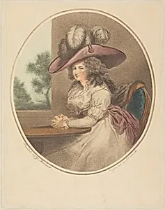 Anne Ward Morland (Delia in Town) by John Raphael Smith after George Morland