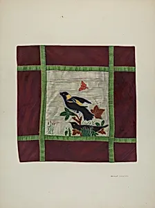 Applique Coverlet (Detail)