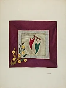 Applique Coverlet (Detail)