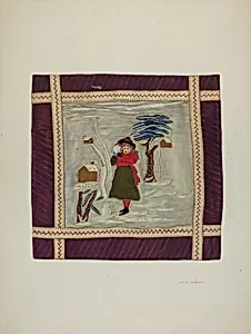 Applique Coverlet (Detail)