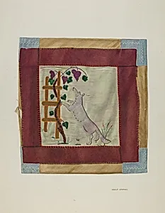 Applique Coverlet (Detail)