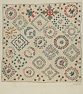 Applique Quilted Coverlet