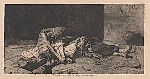 Arabe veillant le corps de son ami (Arab Watching over the Body of His Friend)