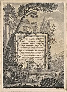 Architectural Fantasy of Roman Ruins with an Inscription Plaque