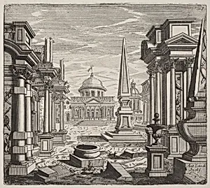 Architectural Fantasy with Obelisks, Ruins, and a Piazza