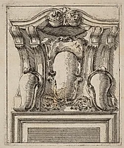 Architectural Motif with Three Shields