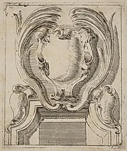 Architectural Motif with Three Shields