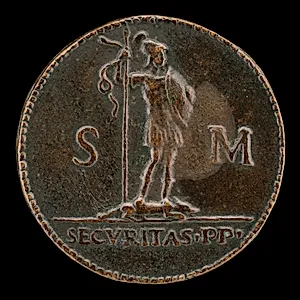 Armed Figure Standing on a Prostrate Wolf [reverse]