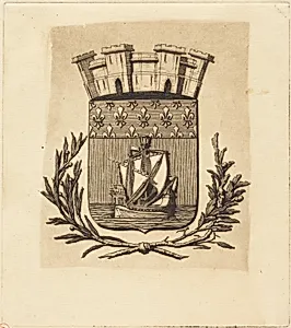 Armes symboliques de la ville de Paris (Symbolical Arms of the City of Paris) by Charles Meryon