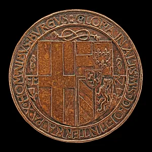 Arms of Filiberto Impaling Those of Margaret [reverse]