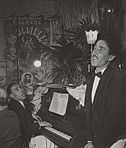 Au café concert Saint Yves, René Bernard et Claude Apel, des garçon de café Melomanes