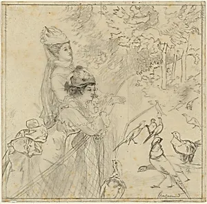 Au Jardin d'Acclimatation (In the Zoological Garden) by Félix Bracquemond