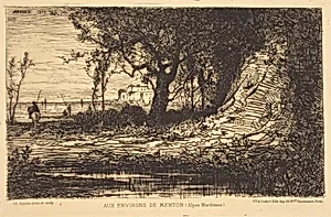 Aux Environs de Menton by Adolphe Appian