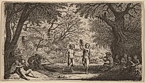 Bacchanal with a Dancing Couple in the Center