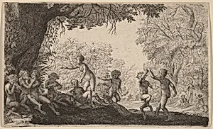 Bacchanal with a Dancing Couple on the Right