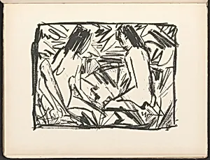 Badende (Bathers) from Deutsche Graphiker der Gegenwart (German Printmakers of Our Time)