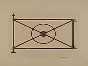 Balcony Railing with Cast Rosette