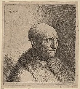 Bald Man in a Fur Cloak