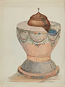 Baptismal Font at San Luis Rey Mission Church