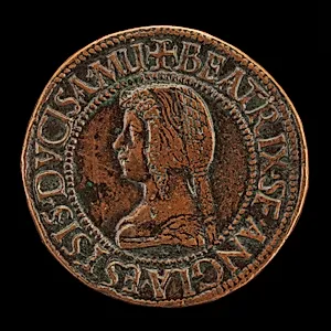 Beatrice d'Este, 1475-1497, Wife of Lodovico Maria Sforza 1491 [reverse]