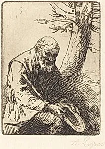 Beggar with Hat in Hand (Mendiant avec son chapeau a la main) by Alphonse Legros