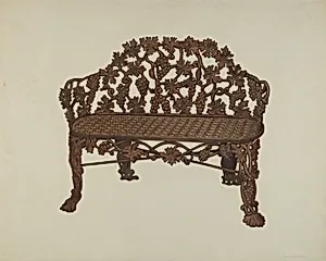 Bench in Cemetary Lot