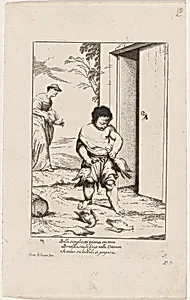 Bertoldino Fastening Geese to His Belt