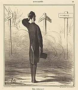 Bien embarassé by Honoré Daumier