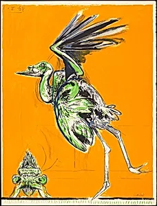 Bird About to Take Flight